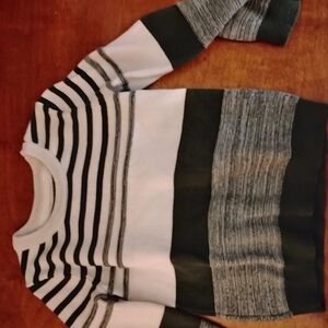Striped Black and Gray Sweater